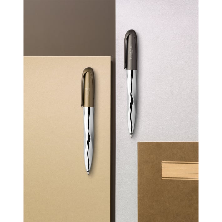 Faber-Castell Химикалка N'ice, металик, сива