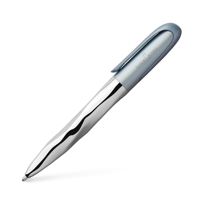 Faber-Castell Химикалка N'ice, металик, светлосиня