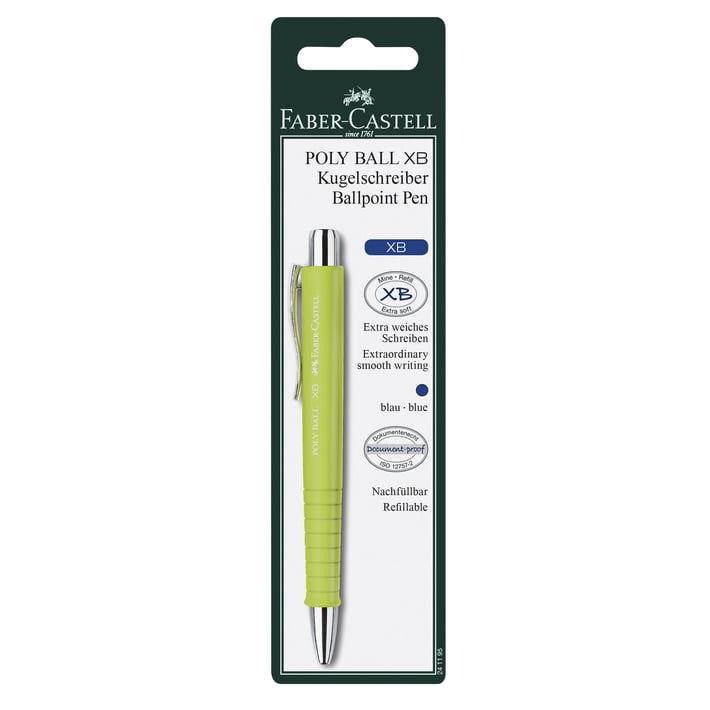 Faber-Castell Химикалка Poly Ball XB, цветове асорти, в блистер