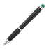 More Than Gifts Химикалка Riomatch, с лампичка и стилус, черна, със зелен бутон