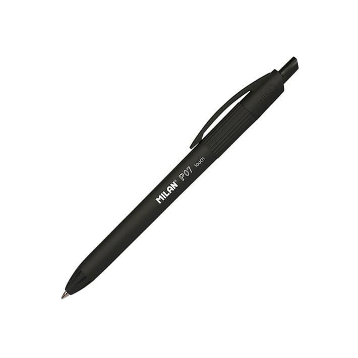 Milan Химикалка P1 Touch, 0.7 mm, черна, 25 броя, опаковка 48