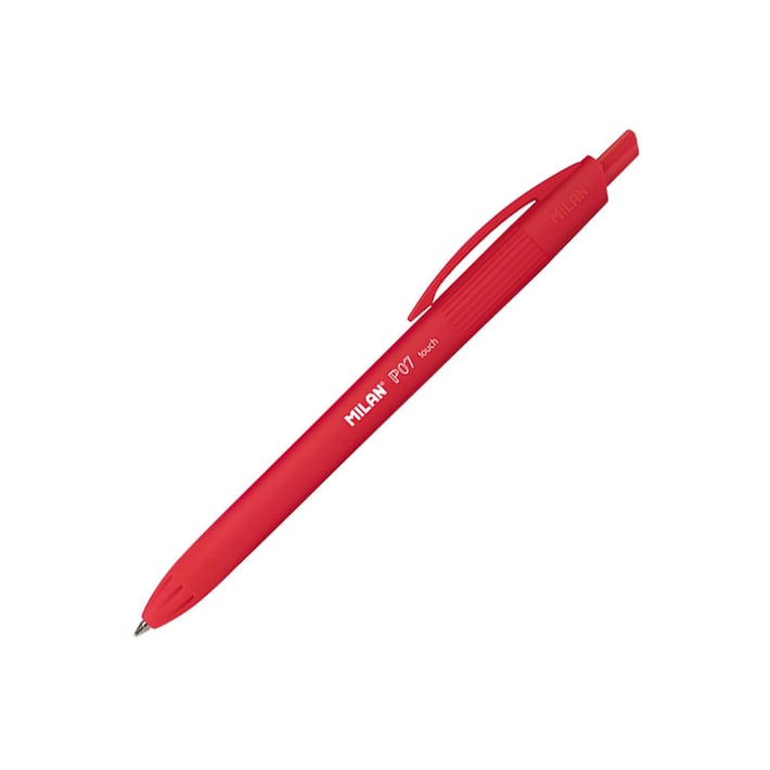 Milan Химикалка P1 Touch, 0.7 mm, червена, 25 броя, опаковка 48