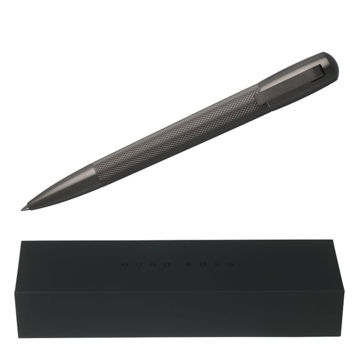 Hugo Boss Химикалка Pure Matte, в кутия, сребриста
