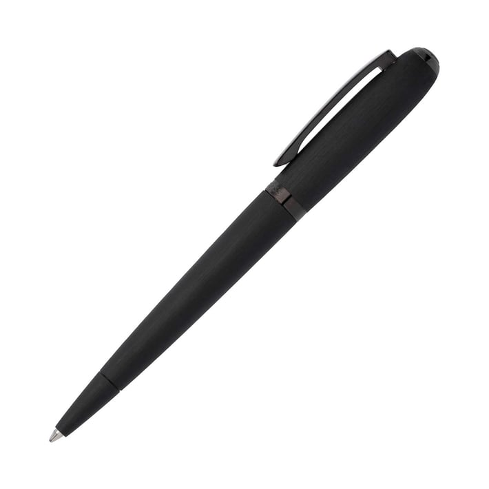 Hugo Boss Химикалка Contour Brushed, в кутия, черна