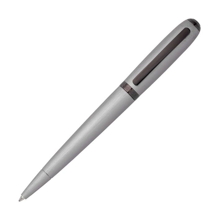 Hugo Boss Химикалка Contour Brushed, в кутия, сребриста