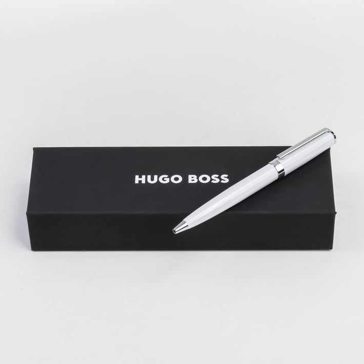 Hugo Boss Химикалка Gear Icon, бяла