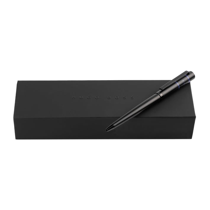 Hugo Boss Химикалка Ribbon Matrix, в кутия, синя