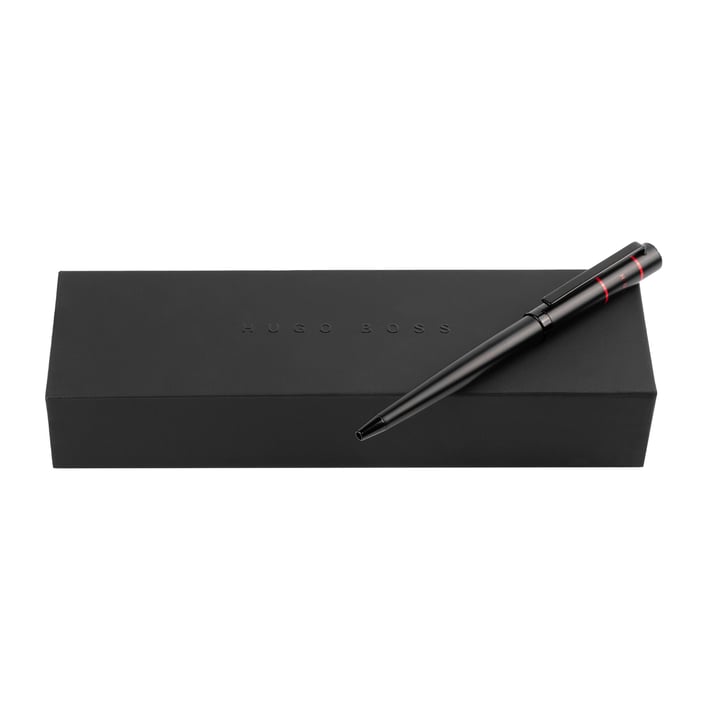 Hugo Boss Химикалка Ribbon Matrix, в кутия, червена