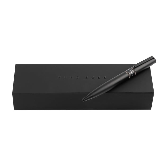 Hugo Boss Химикалка Illusion Gear, в кутия, черна