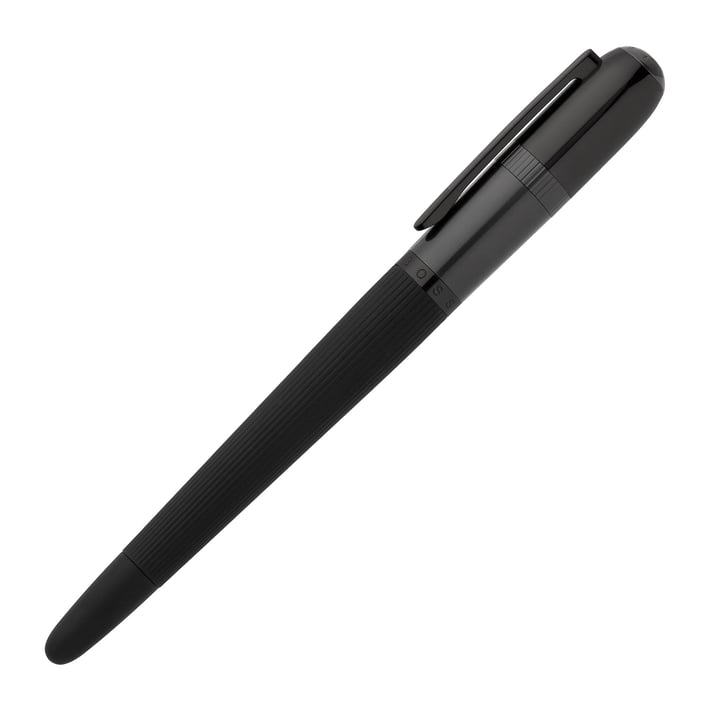Hugo Boss Писалка Contour, в кутия, черна