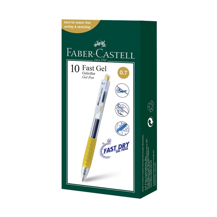 Faber-Castell Ролер Fast Gel, автоматичен, 0.7 mm, златист