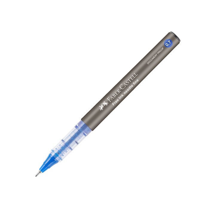 Faber-Castell Ролер Free Ink Needle, 0.7 mm, син