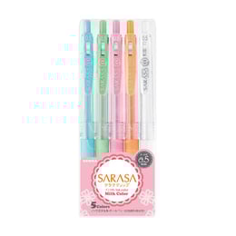 Zebra Гел ролер Sarasa Clip Milk, автоматичен, 0.5 mm, 5 цвята