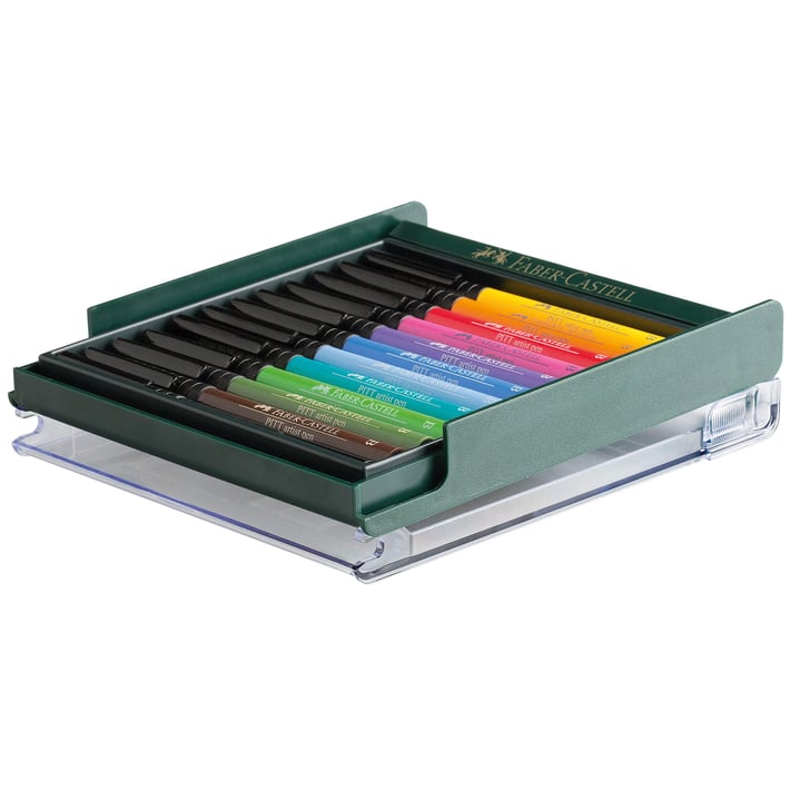 Faber-Castell Тънкописец Pitt Artist Pen, Bright, 12 цвята