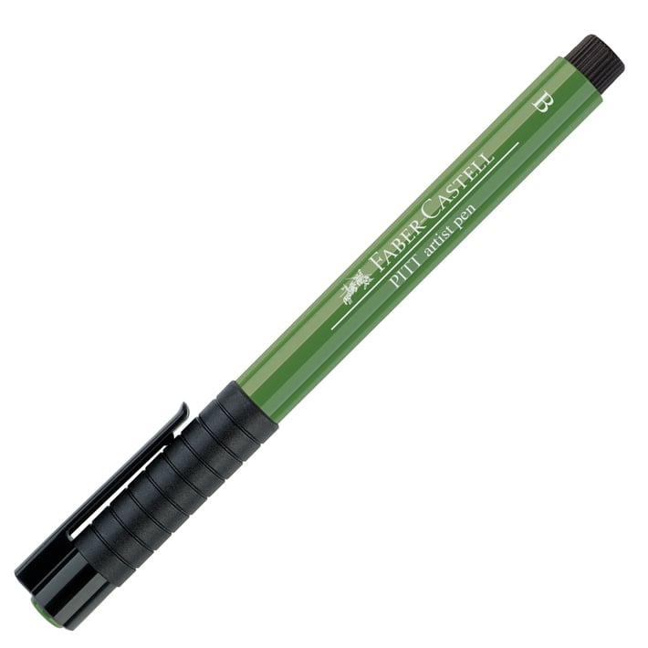 Faber-Castell Маркер-четка Pitt Artist Pen, B, № 167, маслиненозелен