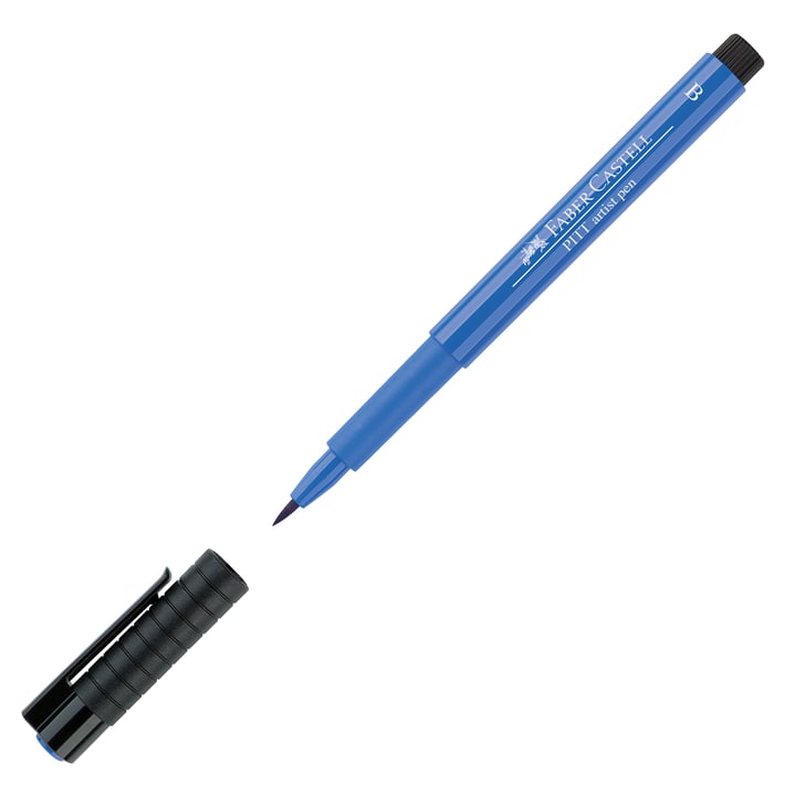 Faber-Castell Маркер-четка Pitt Artist Pen, B, № 143, син кобалт