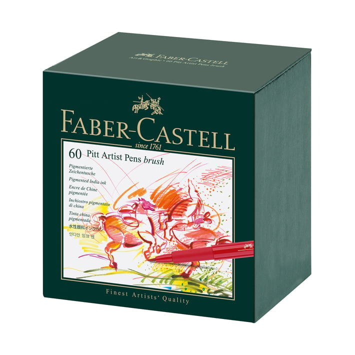 Faber-Castell Маркер-четка Pitt Artist Pen, B, 60 цвята