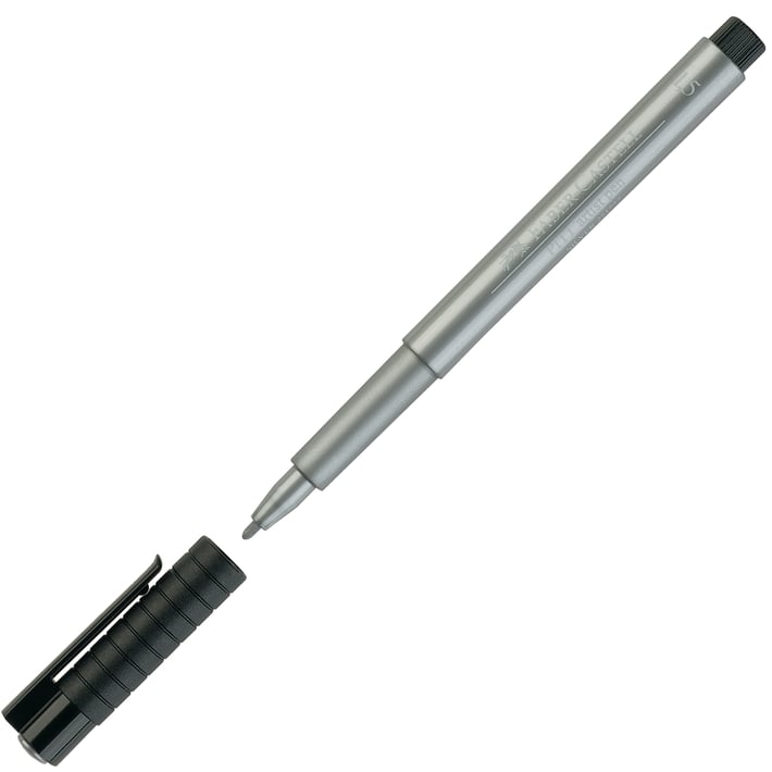 Faber-Castell Маркер Pitt Artist Pen, объл, 1.5 mm, сребрист