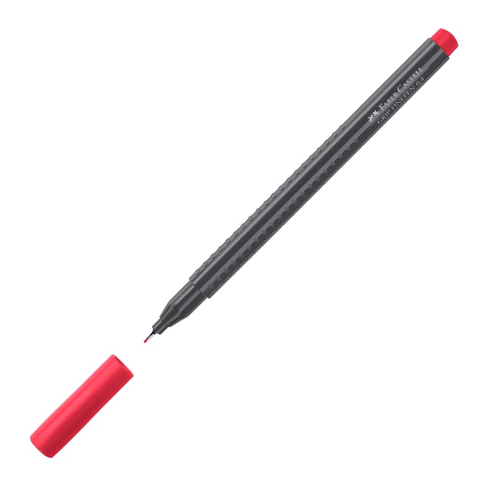 Faber-Castell Тънкописец Grip, 0.4 mm, наситеночервен