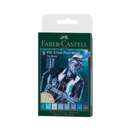 Faber-Castell Маркер-четка Pitt Artist, блус, 8 броя