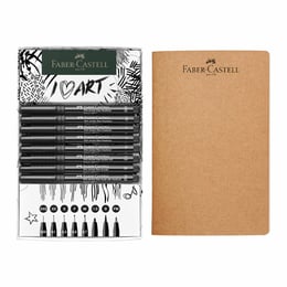 Faber-Castell Маркери Pitt Artist, 8 броя, с включен скицник