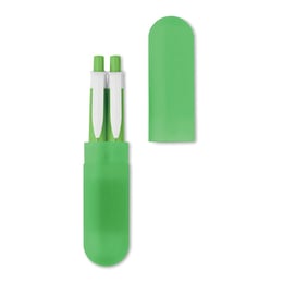 More Than Gifts Комплект химикалка и автоматичен молив Tubeset, зелен, в кутия