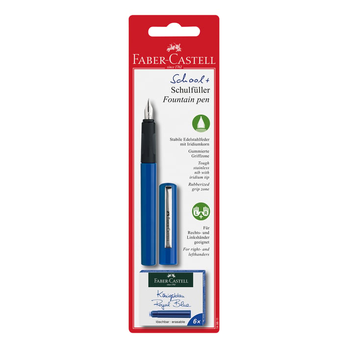 Faber-Castell Писалка, синя, с включени 6 патрончета