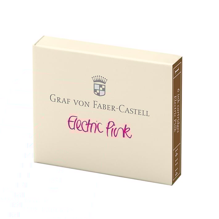 Graf von Faber-Castell Патрон за писалка, розово мастило, 6 броя