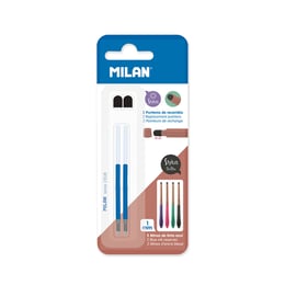 Milan Пълнител и накрайник за химикалка Stylus, по 2 броя, в блистер, опаковка 48