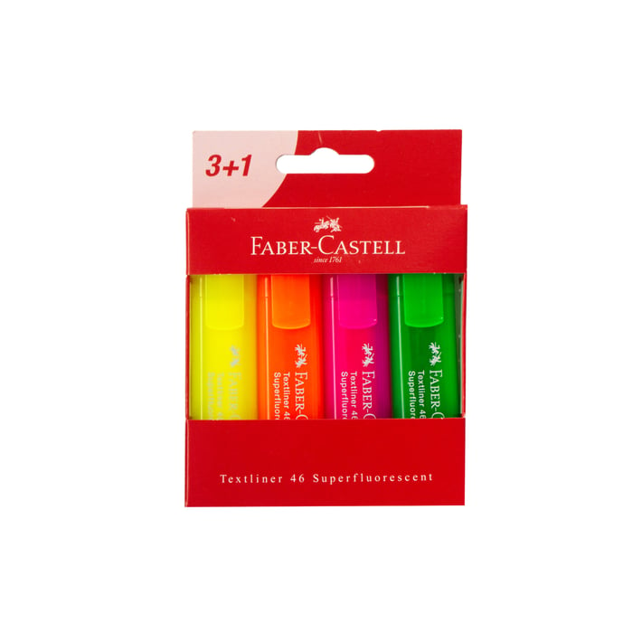 Faber-Castell Текст маркер 1546, неонови, 4 броя