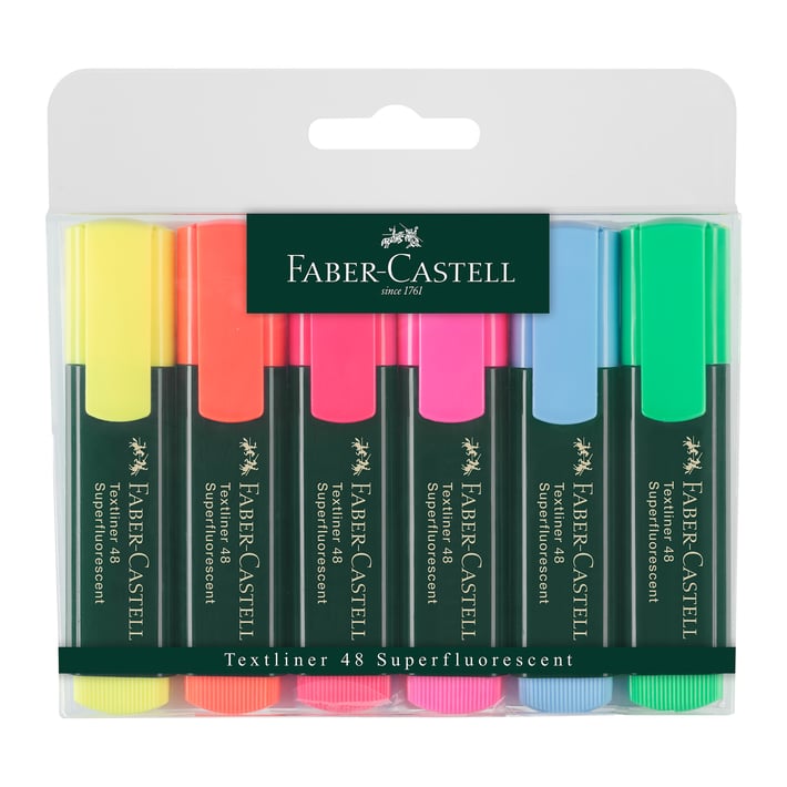 Faber-Castell Текст маркер 48, 6 цвята