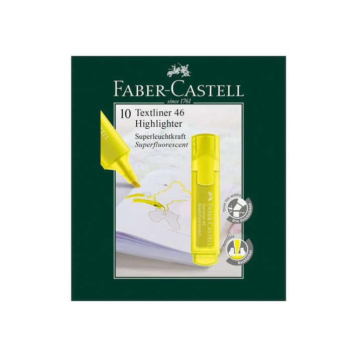 Faber-Castell Текст маркер 1546, неон, жълт