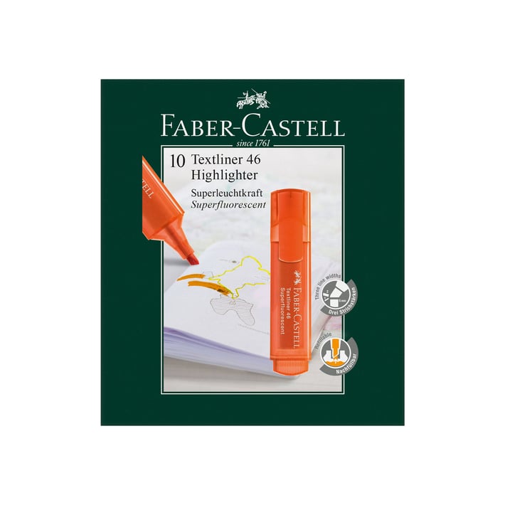 Faber-Castell Текст маркер 1546, неон, оранжев