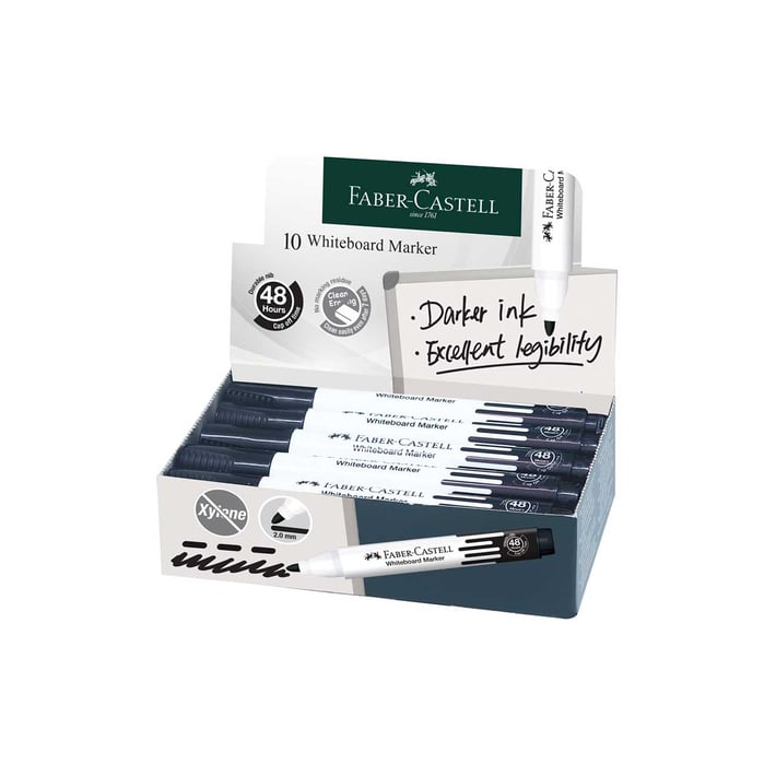 Faber-Castell Борд маркер за бяла дъска W20, черен