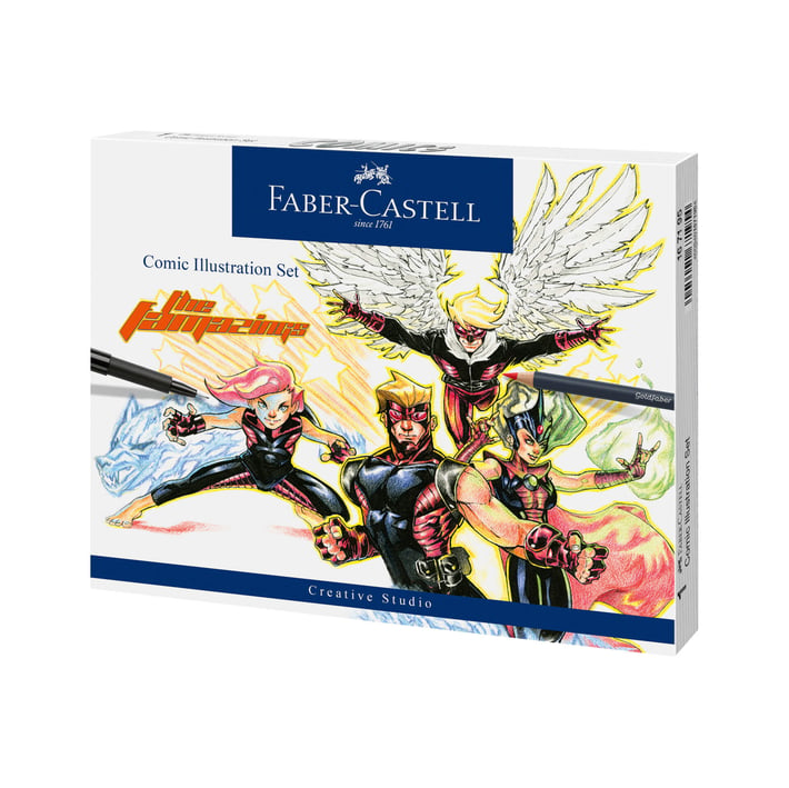 Faber-Castell Рисувателен комплект Pitt Comic Illustration, 15 броя