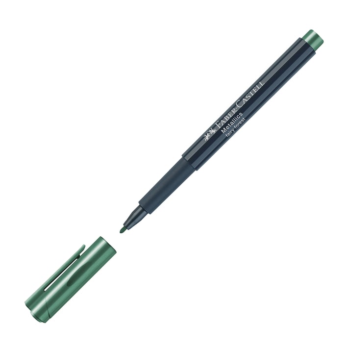 Faber-Castell Маркер, объл, 1.5 mm, металик, горскозелен