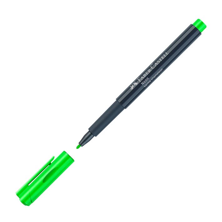 Faber-Castell Маркер, объл, 1.5 mm, неон, зелен