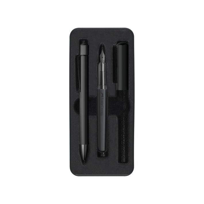 Faber-Castell Химикалка и Писалка Hexo, черен мат