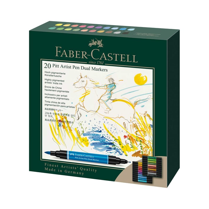 Faber-Castell Маркер Dual, 20 цвята