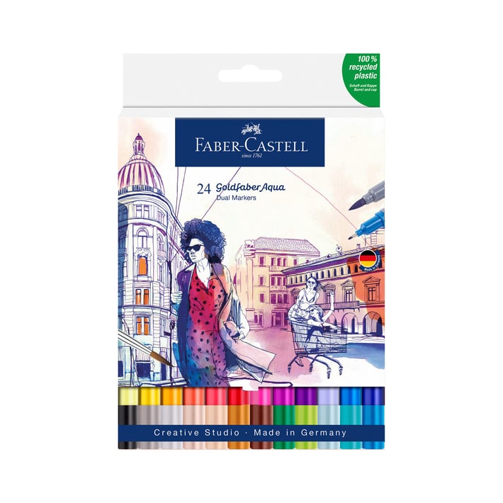 Faber-Castell Маркер Goldfaber A.Dual, 24 цвята