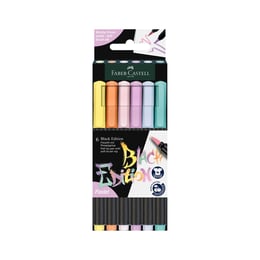 Faber-Castell Маркер-четка Black Edition, 6 пастелни цвята
