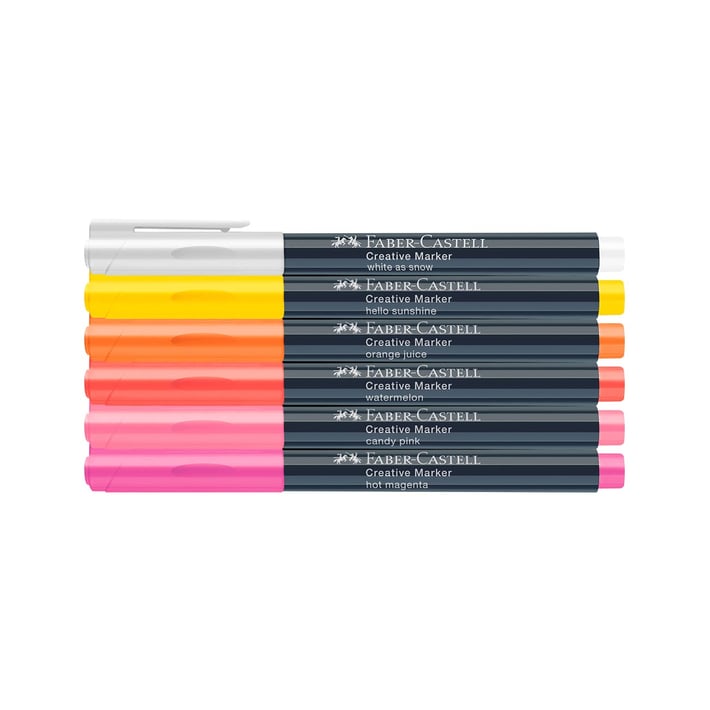 Faber-Castell Маркер Creative, Summer Breeze, объл, 6 цвята