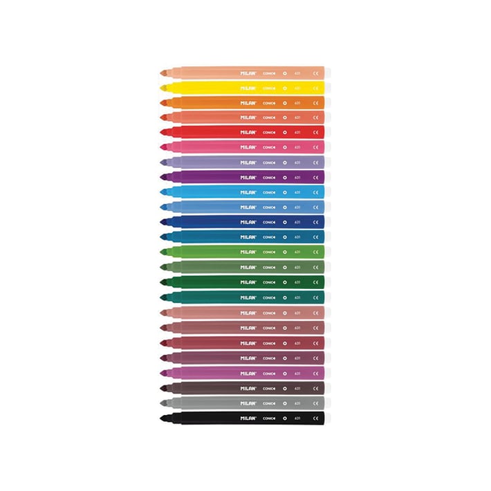 Milan Флумастери, 24 цвята в опаковка