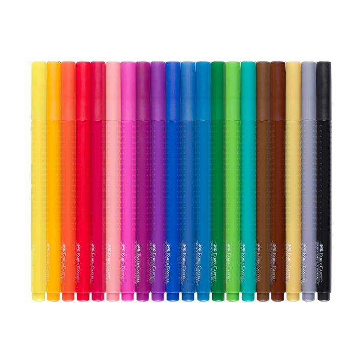 Faber-Castell Флумастери Grip, 20 цвята