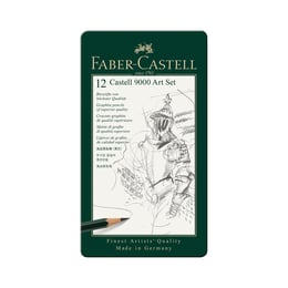 Faber-Castell Молив Castell 9000, чернографитен, комплект за художници, различни твърдости, 12 броя