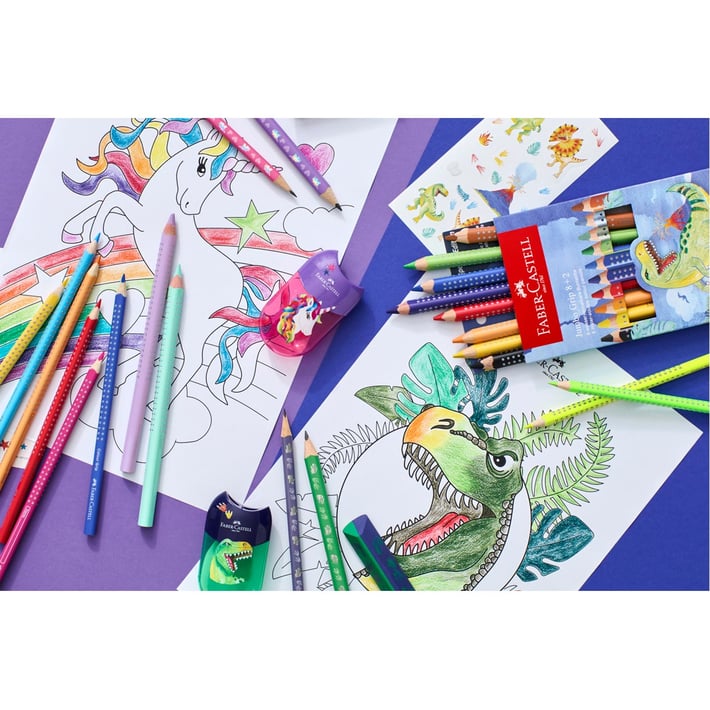 Faber-Castell Молив Динозавър, чернографитен, НВ, зелен