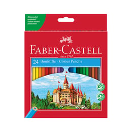 Faber-Castell Цветни моливи Замък, 24 цвята