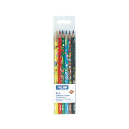 Milan Цветни моливи Super Heroes Space, 6 цвята, опаковка 24