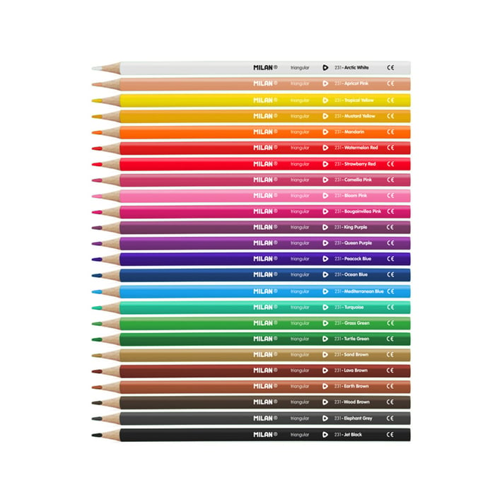 Milan Цветни моливи, в кутия, 24 цвята, опаковка 6
