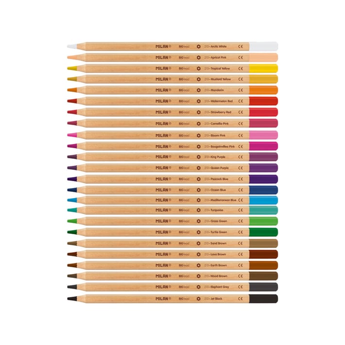 Milan Цветни моливи Big Lead, 24 цвята, опаковка 6